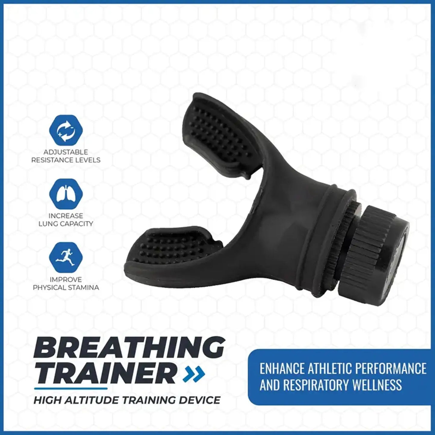 Adjustable Resistance Breathing Trainer – Enhance Lung Capacity & Respiratory Strength - FIZIGS